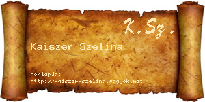 Kaiszer Szelina névjegykártya